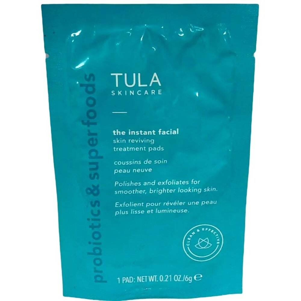 Tula Skincare Instant Facial Treatment Skin Reviving Probiotics Superfoods 1 Pad